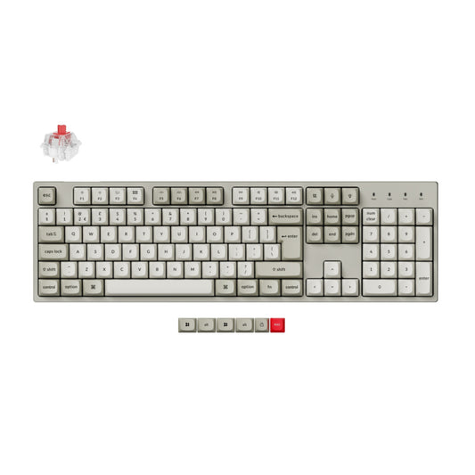 Mehanska Tipkovnica Žična Keychron C2 Pro 8K QMK UK | siva RGB (Red switch) (C2PX-M1-UK)