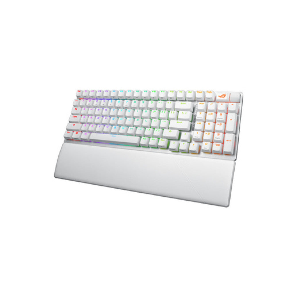 Gaming Tipkovnica brezžična, bluetooth, USB Asus ROG Strix Scope II 96 US | bela RGB (90MP037A-BKUA30)