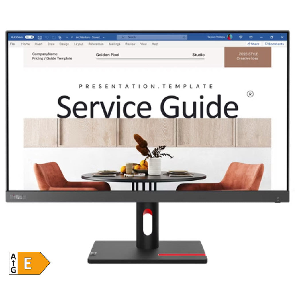 Monitor Lenovo 60,5 cm (23,8") S24i-30 1920x1080 100Hz IPS 4ms VGA HDMI  sRGB99% ThinkVision