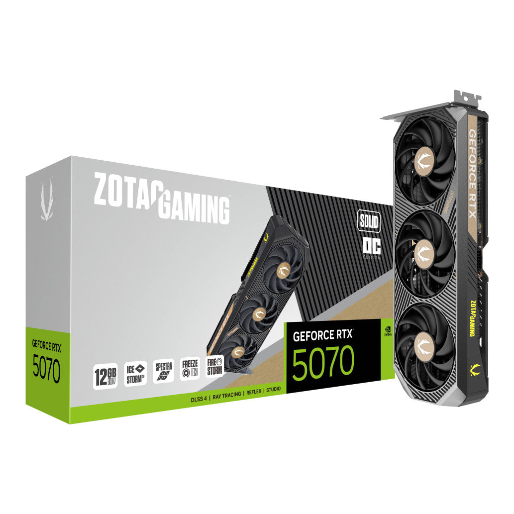 Grafična kartica nVidia RTX5070 Zotac Solid OC Gaming - 12GB GDDR7 (ZT-B50700J-10P)