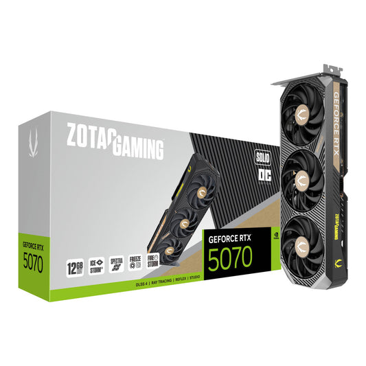 Grafična kartica nVidia RTX5070 Zotac Solid OC Gaming - 12GB GDDR7 (ZT-B50700J-10P)