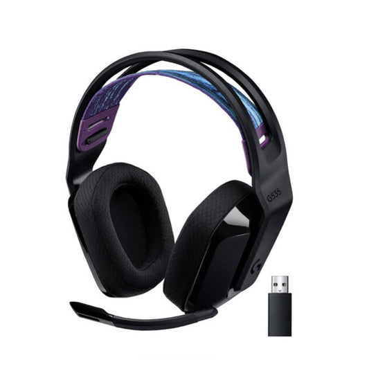 Slušalke brezžične Logitech naglavne z mikrofonom USB G535 črne LightSpeed (981-000972)