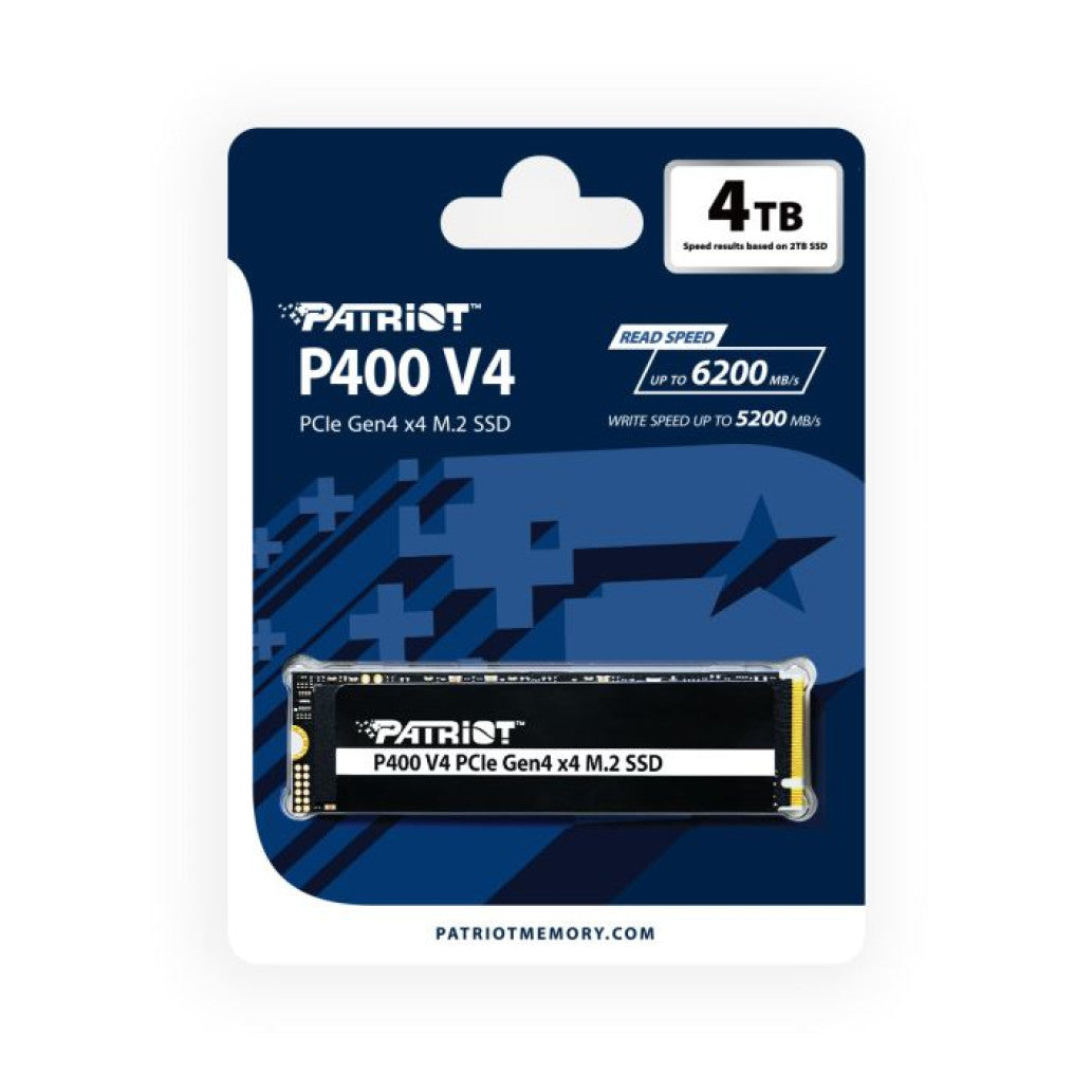 Disk SSD M.2 NVMe PCIe 4.0 4TB Patriot P400 V4 2280 6200/5200MB/s (P400VP4TBM28H)