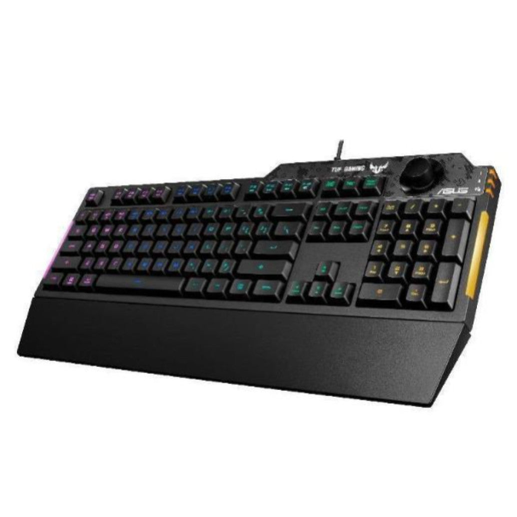 Tipkovnica Asus Gaming TUF K1 RGB osvetljena Lokalizacija US - SLO gravura (90MP01X0-BKUA00)