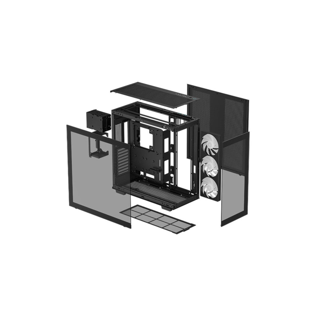 Ohišje Deepcool CH780 Full Tower ATX - črna ARGB