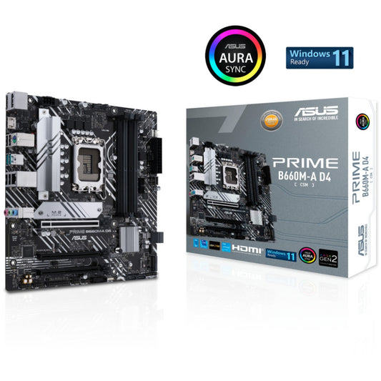 Osnovna plošča 1700 Asus PRIME B660M-A D4 microATX VGA 2xHDMI DisplayPort