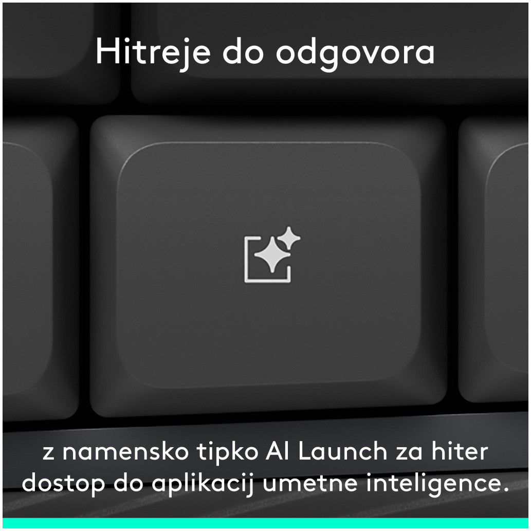 Tipkovnica in miš Logitech brezžična + Bluetooth MK880 Signature Comfort Plus grafitna Slovenski nabor znakov (920-014161)