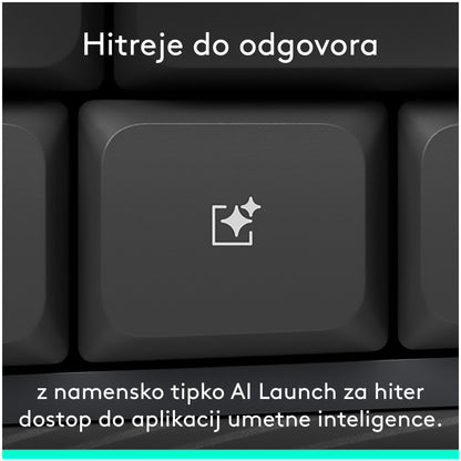 Tipkovnica in miš Logitech brezžična + Bluetooth MK880 Signature Comfort Plus grafitna Slovenski nabor znakov (920-014161)