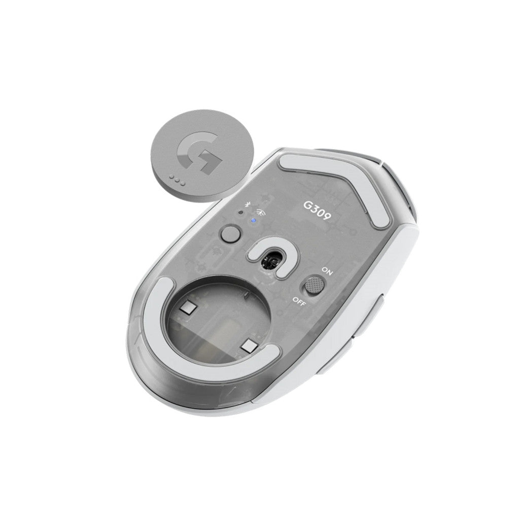Gaming miška brezžična Logitech G309 LightSpeed, bela (910-007207)