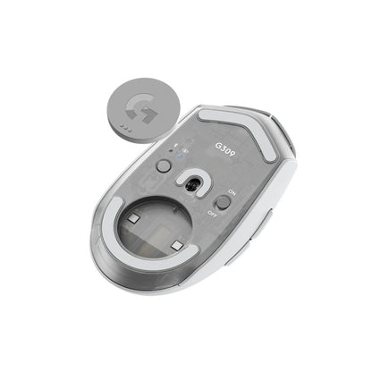 Gaming miška brezžična Logitech G309 LightSpeed, bela (910-007207)
