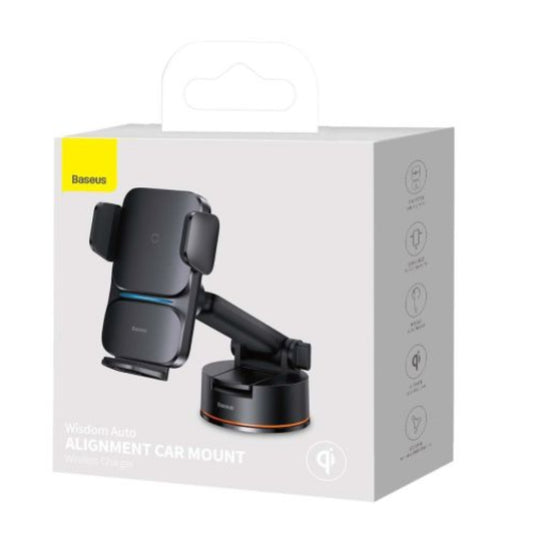 Nosilec za pametni telefon za v avto Baseus Wisdom Wireless Charging Cockpit Qi črn (CGZX000101)