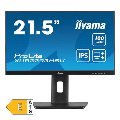 Monitor Iiyama 54,6 cm (21,5") XUB2293HSU-B7 1920x1080 100Hz IPS 1ms HDMI DisplayPort 2xUSB2.0 Pivot Zvočniki  sRGB96% AdaptiveSync