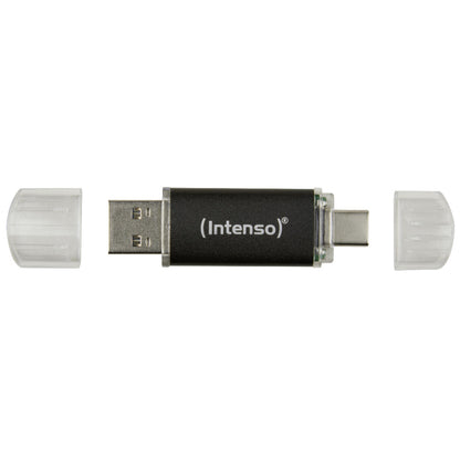 Spominski ključek 32GB USB 3.2/USB-C Intenso Twist Line 70MB/s - plastičen/s pokrovčkom/črn (3539490)