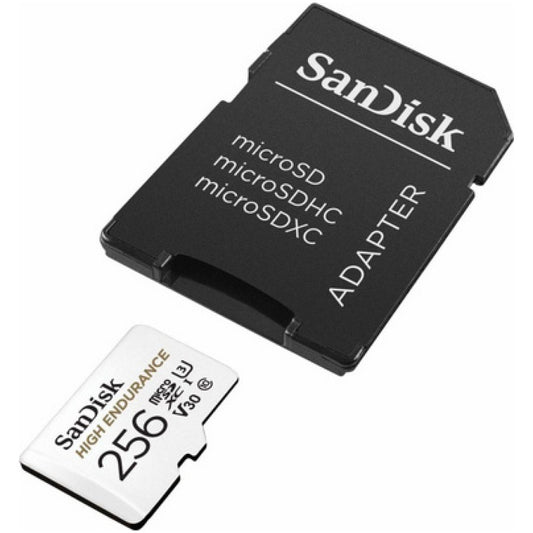 Spominska kartica microSDXC 256GB Sandisk High Endurance 100MB/s/40MB/s U3 V30 UHS-I +adapter (SDSQQNR-256G-GN6IA)
