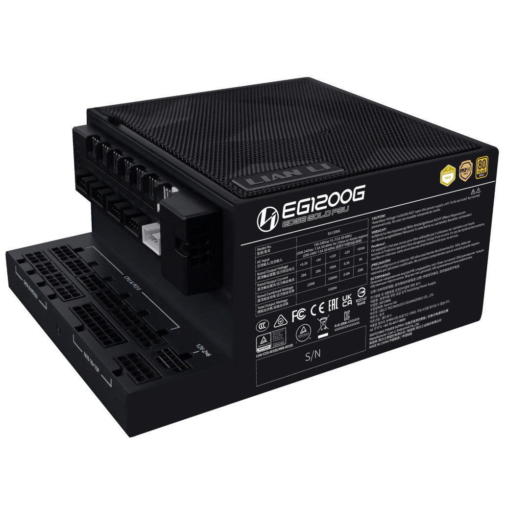 Napajalnik - 1200W Lian-Li EDGE Gold 80Plus Gold 92% ATX 3.1 (Gen5) Modular 120mm črna (EG1200G)