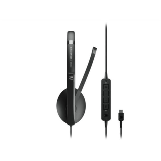 Slušalke žične EPOS naglavne z mikrofonom USB-C ADAPT 130T črne mono (1000903)