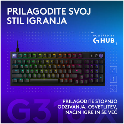 Gaming Tipkovnica Žična Logitech G316 X 98 | SLO gravura črna RGB (920-014201)