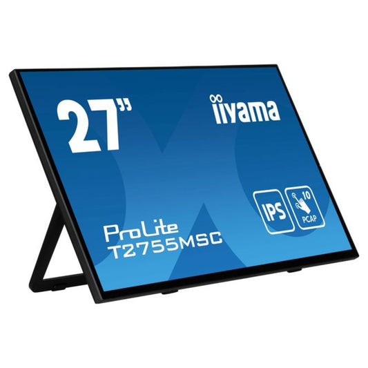 Monitor touch Iiyama 68,6 cm (27,0") T2755MSC-B1 1920x1080 PC IPS 5ms HDMI DisplayPort 2xUSB3.2 Zvočniki  7H ProLite Kot nagiba -70/+15