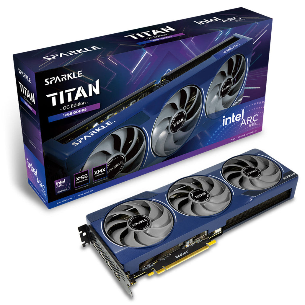 Grafična kartica Intel Arc B580 Sparkle Titan OC - 12GB GDDR6  | 1xHDMI 2.1 3xDisplayport 2.1 (GCSK-009)