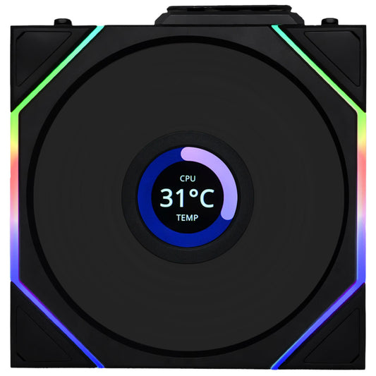 Ventilator Lian-Li UNI FAN TL LCD Reverse Blade 120mm črna ARGB