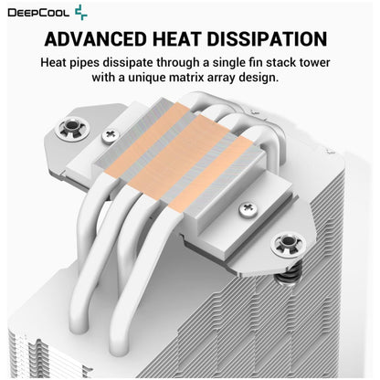 Zračni hladilnik DeepCool AK400 WH - 29 dB 156mm bela (R-AK400-WHNNMN-G-1)