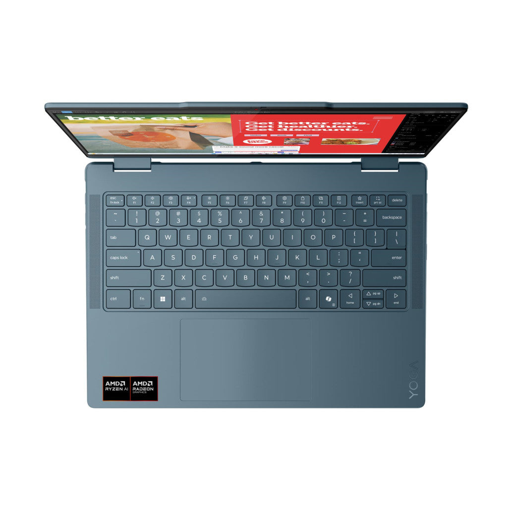 Prenosnik Lenovo 35,5 cm (14,0") Yoga 7 1920x1200 OLED 400nit Ryzen AI 5 340/24GB/SSD1TB/BL/AI Chip: 50 TOPs/ALU/AMD Radeon 840M/Win11Home (83JR0022SC)