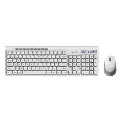 Tipkovnica in miš Genius brezžična + Bluetooth Slim Star 8230 SLO bela (31340015411)