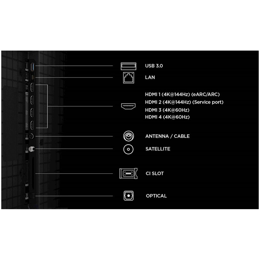 TV sprejemnik TCL 85,0" 215,9 cm 85P8L 3840x2160 QD Mini LED Google TV 4xHDMI USB BT WiFi Airplay2 Miracast  HDR10+