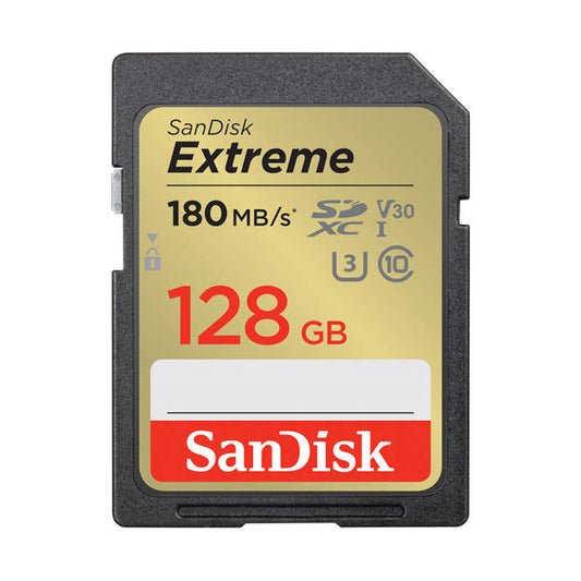 Spominska kartica SDXC 128GB Sandisk Extreme 180MB/s/90MB/s U3 V30 UHS-I A2 (SDSDXVA-128G-GNCIN)