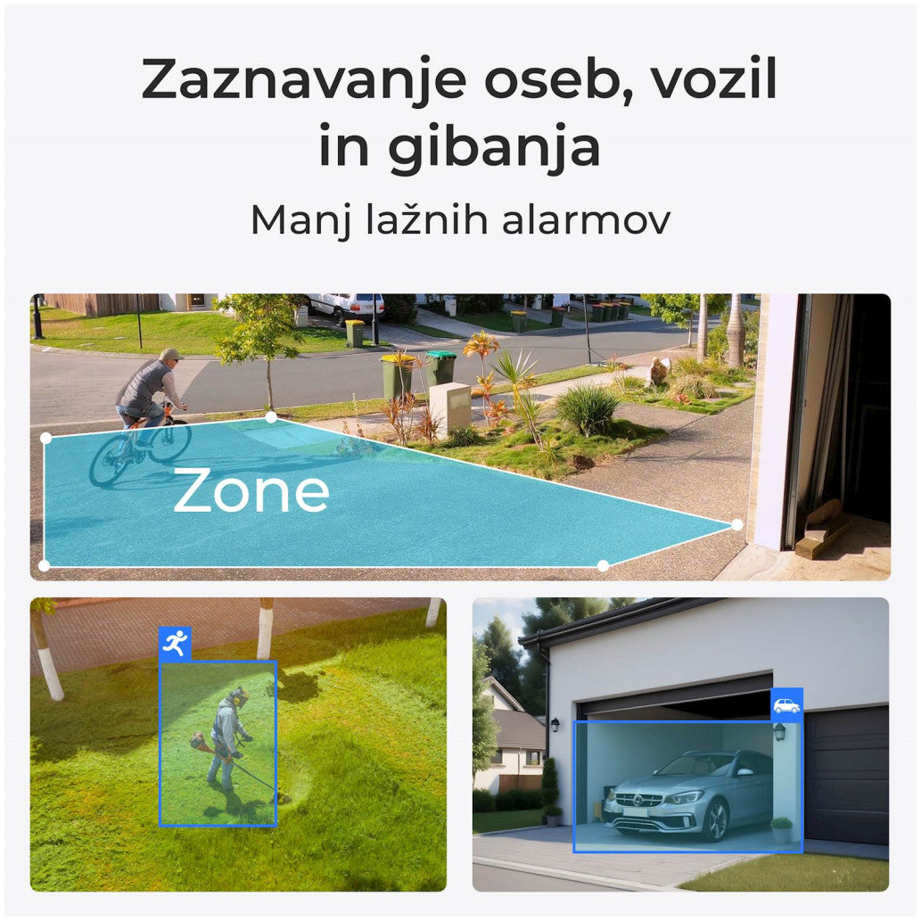 Zunanja nadzorna kamera Reolink 2880x1620 WiFi horizontalno 100° barvni nočni pogled (Argus Series B330 Wh)