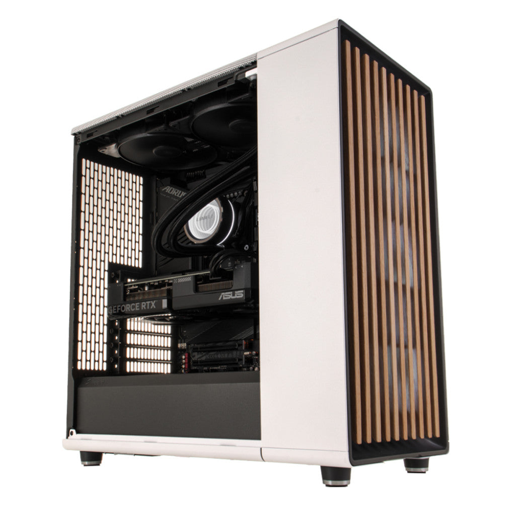 Ohišje Fractal Design North Chalk (steklena stranica) MidiATX - bela