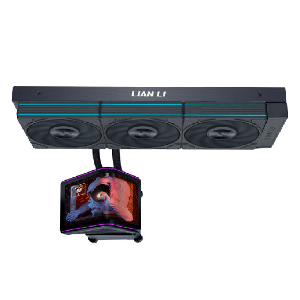 Vodno hlajenje Lian-Li HydroShift II OLED Curved 360 P28 V2 - 360mm RGB črna (GHS2OLDC36PB)