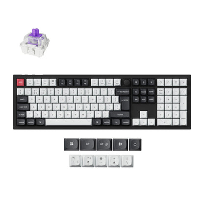 Mehanska Tipkovnica brezžična Keychron Q6 HE QMK UK | črna RGB (Nebula magnetic switch) (Q6H-M1-UK)