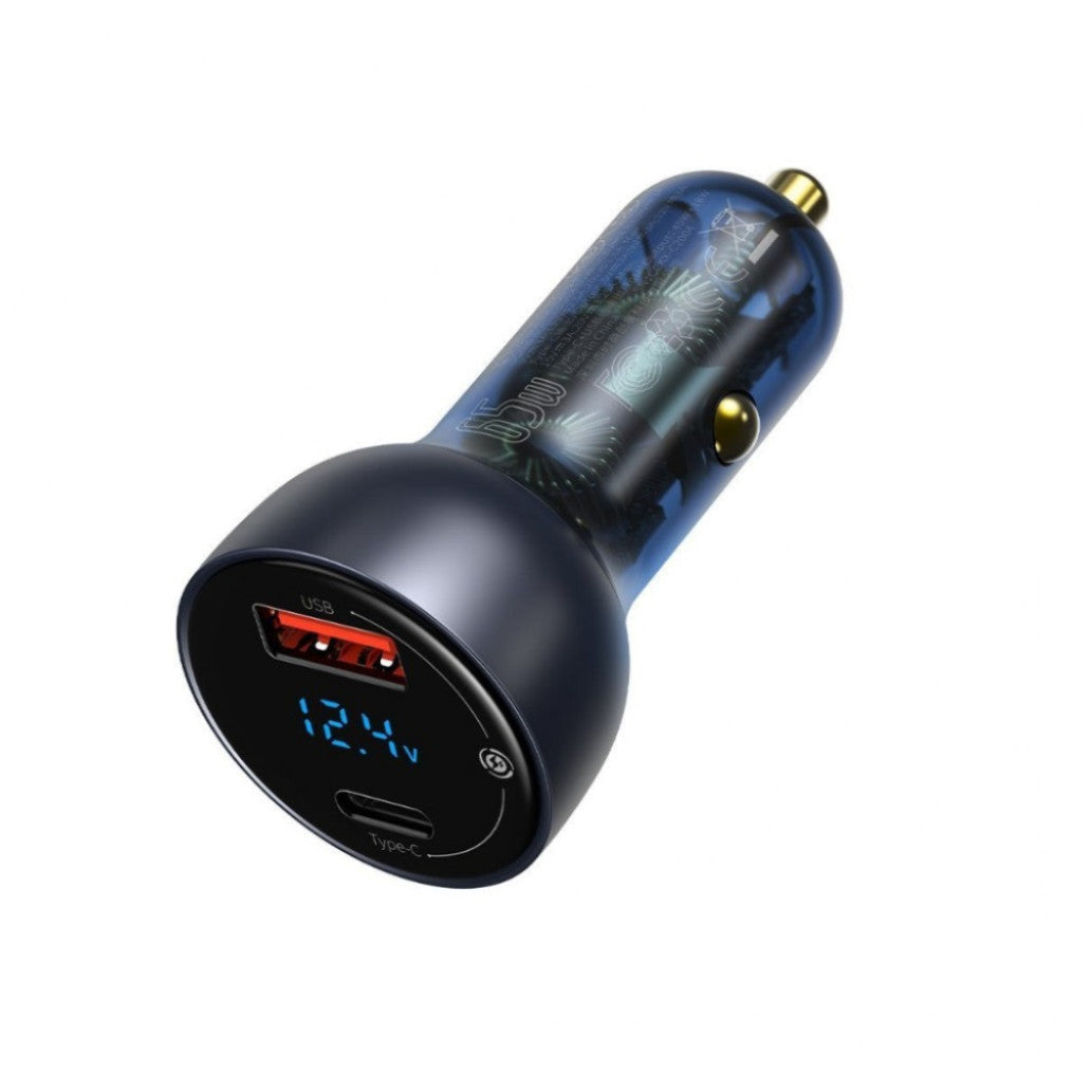 Avto polnilec 12V/24V => USB-A + USB-C 65W PD + PPS + QC Baseus (CCKX-C0G)