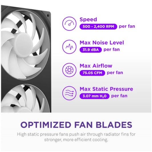 Vodno hlajenje NZXT Kraken - 360mm RGB črna (WASE-1018)