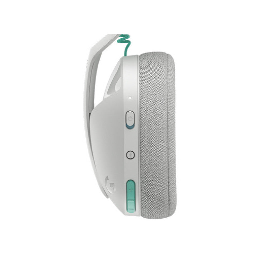Slušalke brezžične Logitech naglavne z mikrofonom BT/ USB Lightspeed G321 bele USB-C polnjenje Gaming (981-001569)