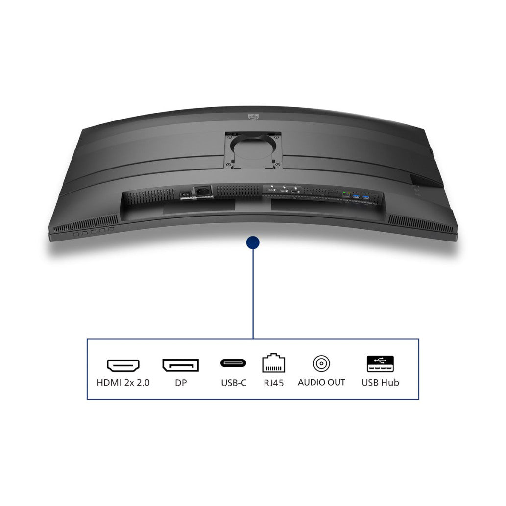 Monitor Philips 86,4 cm (34,0") 34B2U5600C 3440x1440 Curved 120Hz IPS 5ms 2xHDMI DisplayPort USB-C 96W 4xUSB3.2 USB-C-Out HAS Zvočniki 2x5W  3H sRGB120% SeparateSync RJ45 KVM 5000-Series KVM