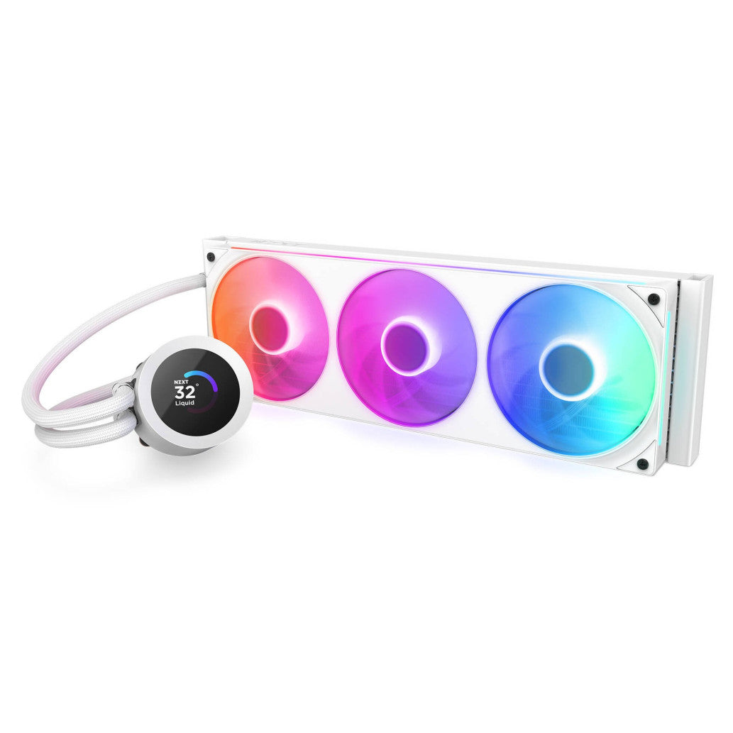 Vodno hlajenje NZXT Kraken Plus - 360mm RGB bela (RL-KR360-W2)