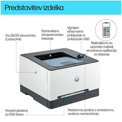 Tiskalnik laserski barvni HP LaserJet Pro 3202dn A4 duplex tisk USB LAN 30ppm Cashback 1.2.-31.10.2026 - 30€ (8D7L0A#B19)