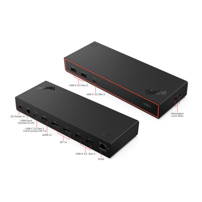 Priklopna postaja USB-C => Lenovo ThinkPad USB4 Dock 5000 1xHDMI 2.1 2xDisplayPort 1.4 USB 2xUSB-C 100W 1xLAN (40BF0100EU)