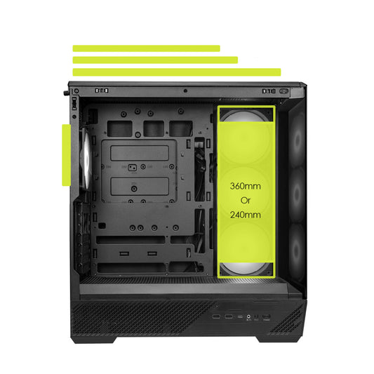 Ohišje MSI MAG Pano 130R PZ microATX - črna RGB