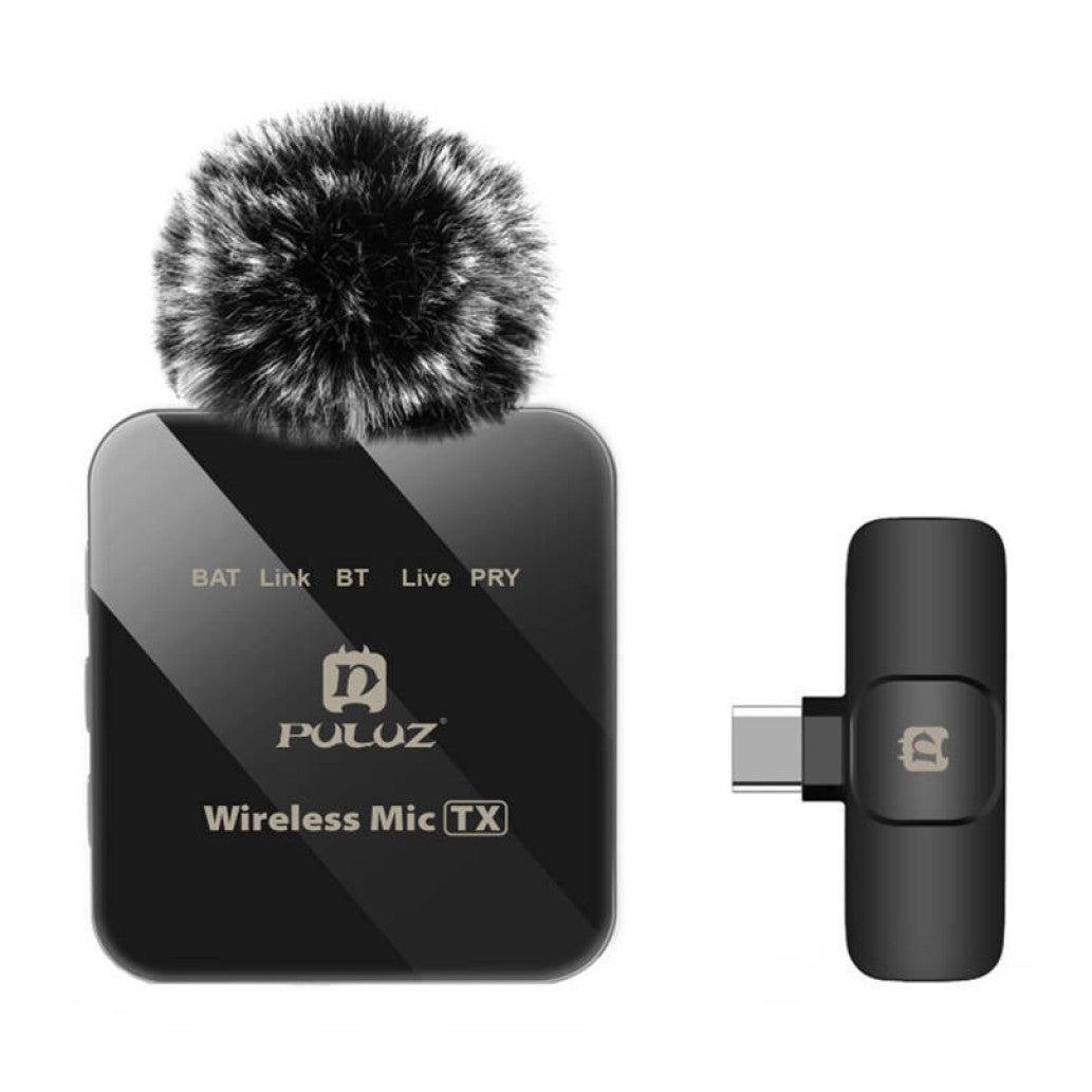 Brezžični lavalier mikrofon PULUZ PU648B USB-C sprejemnik