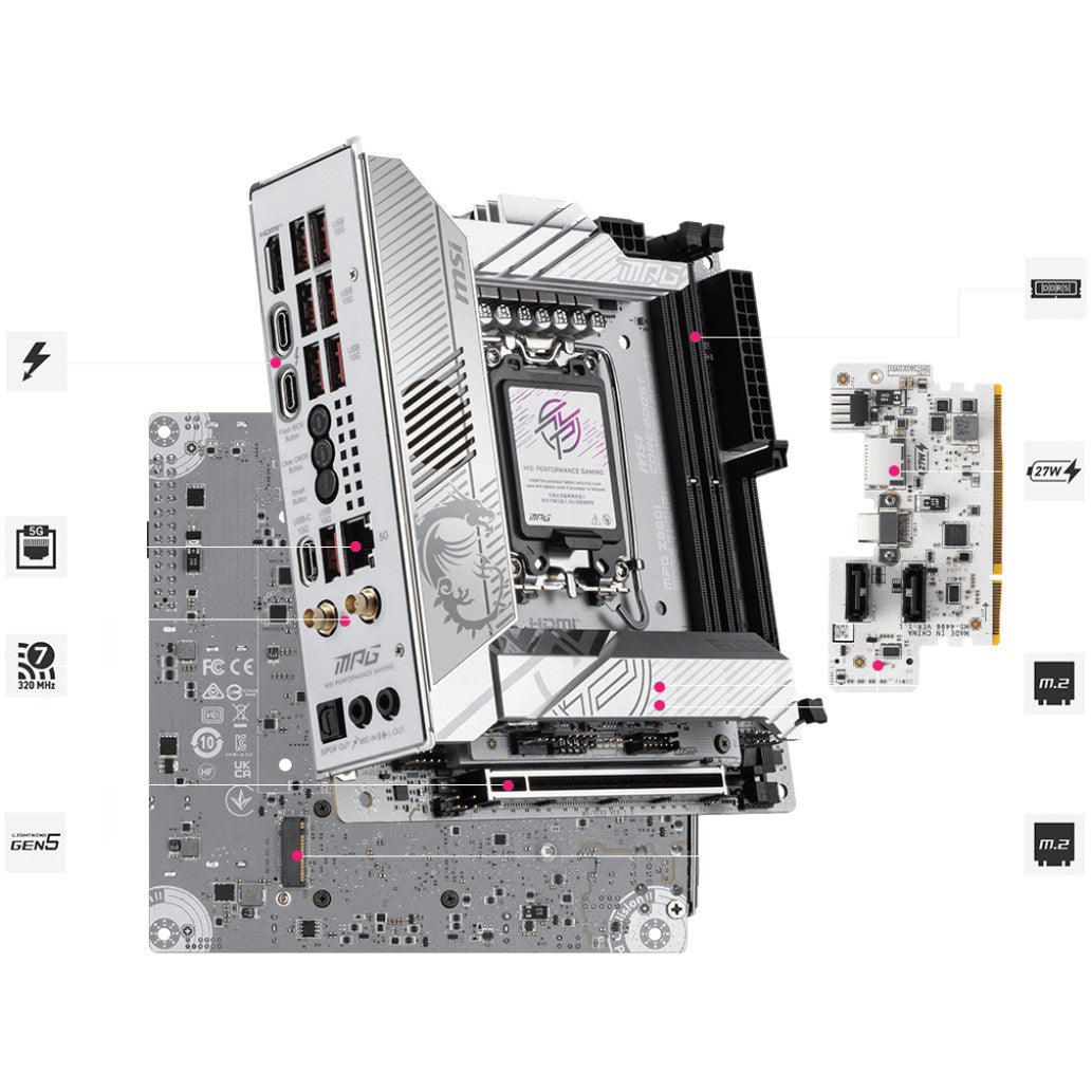 Osnovna plošča LGA1851 MSI MPG Z890I Edge TI WIFI miniITX HDMI