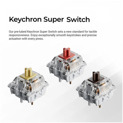Mehanska Tipkovnica Žična Keychron C2 Pro 8K QMK UK | siva RGB (Red switch) (C2PX-M1-UK)