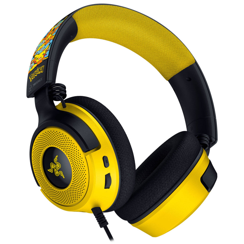Slušalke žične Razer naglavne z mikrofonom USB Kraken V4 Pokémon Kanto Starters rumena Gaming (RZ04-05180300-R3M1)