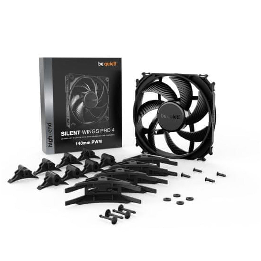 Ventilator be quiet! Silent Wings 4 Pro 140mm črna