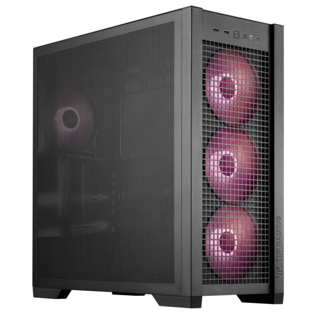 Ohišje Asus TUF Gaming GT302 TG MidiATX - črna RGB