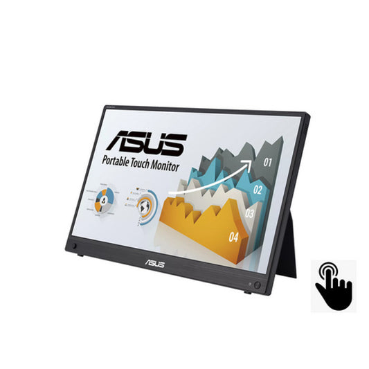 Monitor Asus 39,6 cm (15,6") MB16AHT 1920x1080 60Hz IPS 5ms Mini-HDMI 2xUSB-C Touch 10-točkovni Zvočniki  ZenScreen ergo nastavek za stojalo