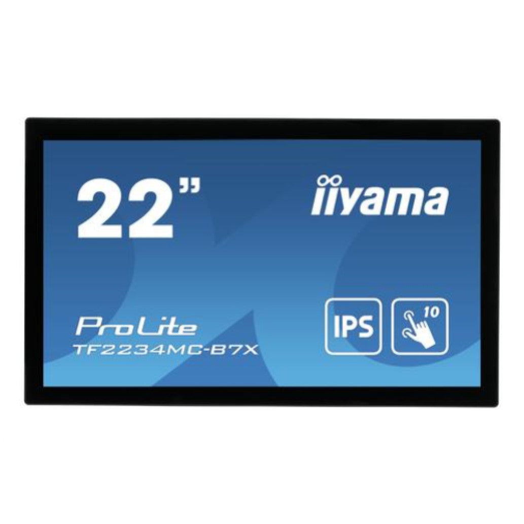 Monitor touch Iiyama 54,6 cm (21,5") TF2234MC-B7X 1920x1080 IPS 8ms VGA HDMI DisplayPort 1xUSB Touch  7H
