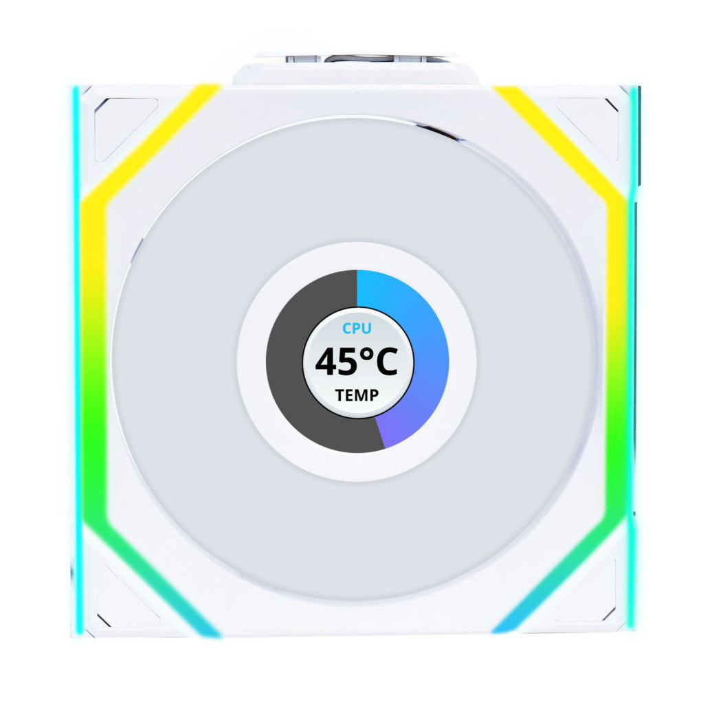 Ventilator Lian-Li UNI FAN SL Wireless LCD Reverse Blade 120mm bela ARGB